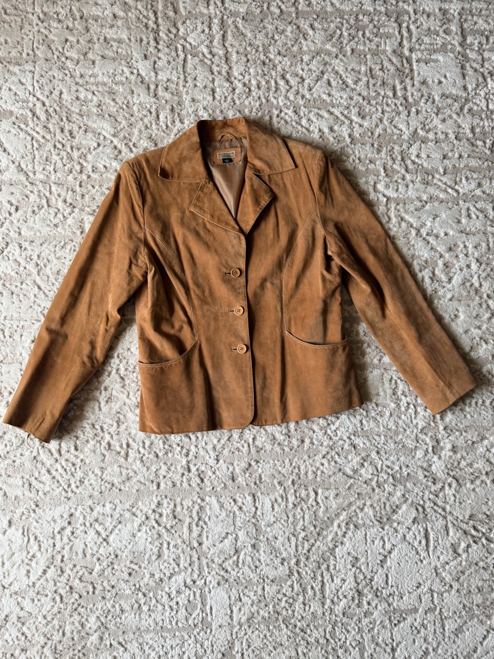 Giacca Women's Western Genuine Leather Jacket in Cognac Brown